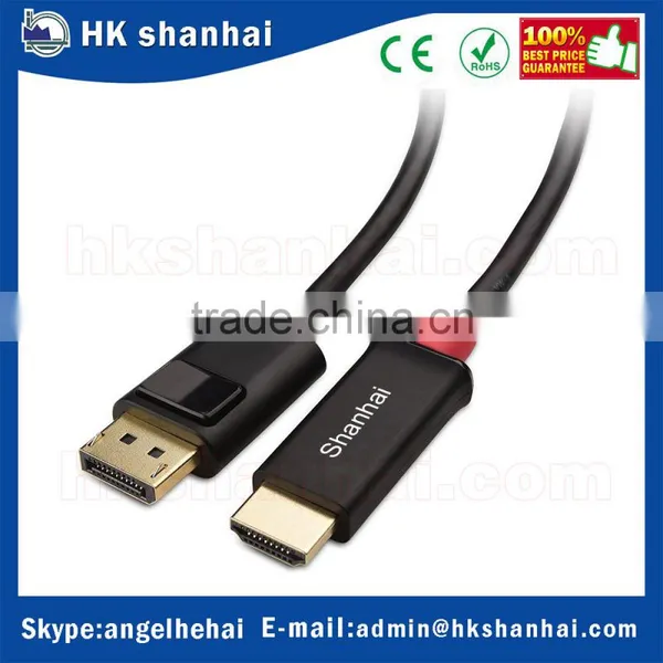 Gold Plated 4K Resolution (UHD 3840 x 2160) Displayport 1.2 to HDTV Cable dp Male to HD Male Data Cable photo-2
