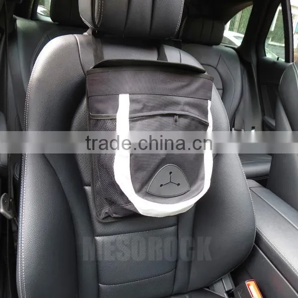 Car Garbage Can With Removable Liner Auto Trash Bag Car Storage Bag photo-3