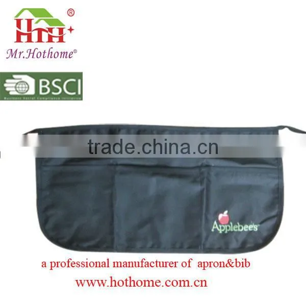 Cheap Bulk Wholesale Silk Screen Printing Bar Aprons With Zipper Pocket photo-5