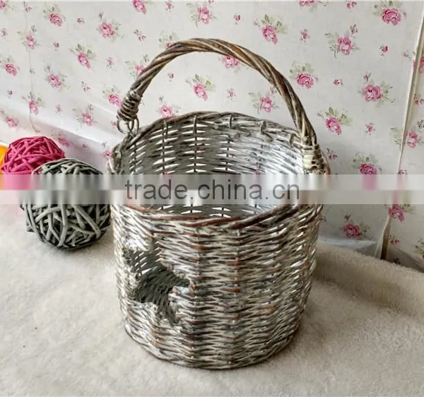 100%Handmade Plastic Lined Plant Basket Baskets for Potted Plants photo-5
