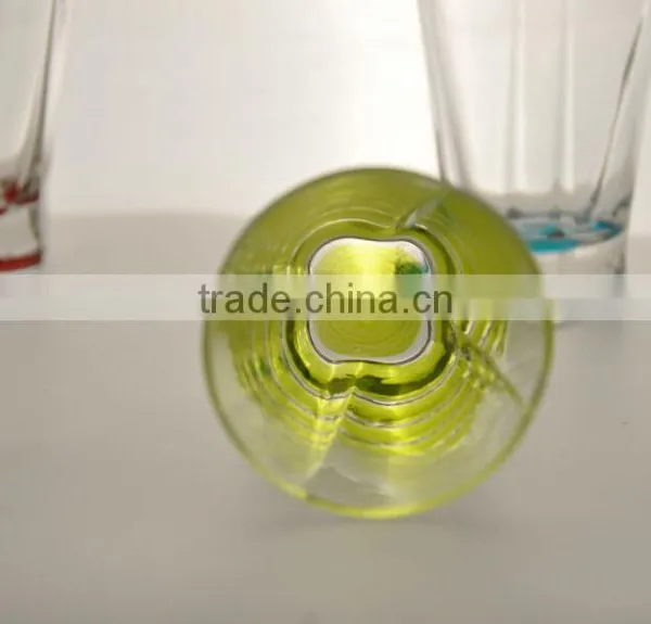 SGS Inspection Wholesale Bottom Colored Wine Shot Glass photo-3
