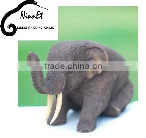 Wood Carved Elephant From Thailand photo-2