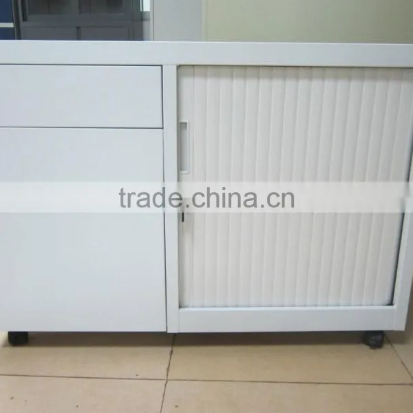 ABS Tambour Door Cabinet 3 Drawer Cabinet Pedestal 3 Drawer Mobile Caddy With ABS Tambour Door Cabinet photo-3