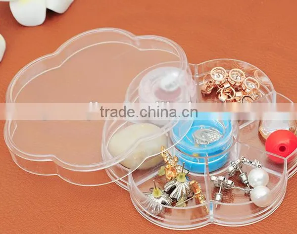 Plum Blossom Shape 7Lattice With Cover Storage Box photo-4