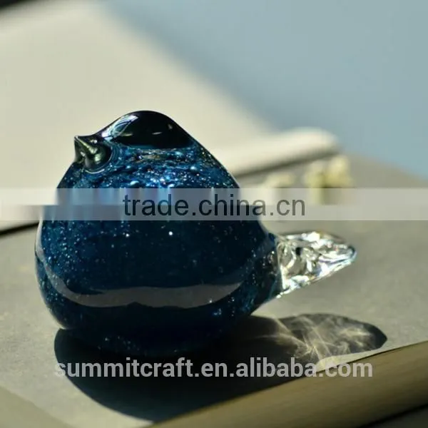 Blue Glass Small Bird Figurines Wedding Thank You Gifts for Guests photo-5