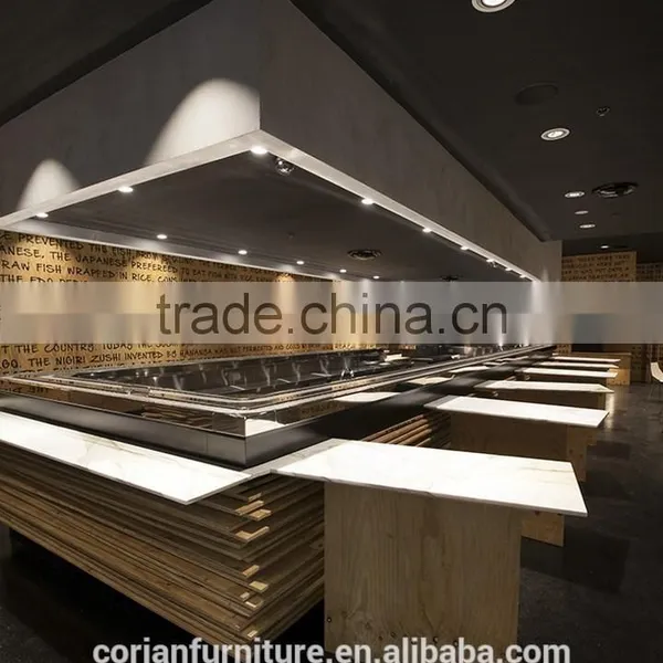Design New Stylish Custom Sized Solid Surface Top Design Hotel Buffet photo-3