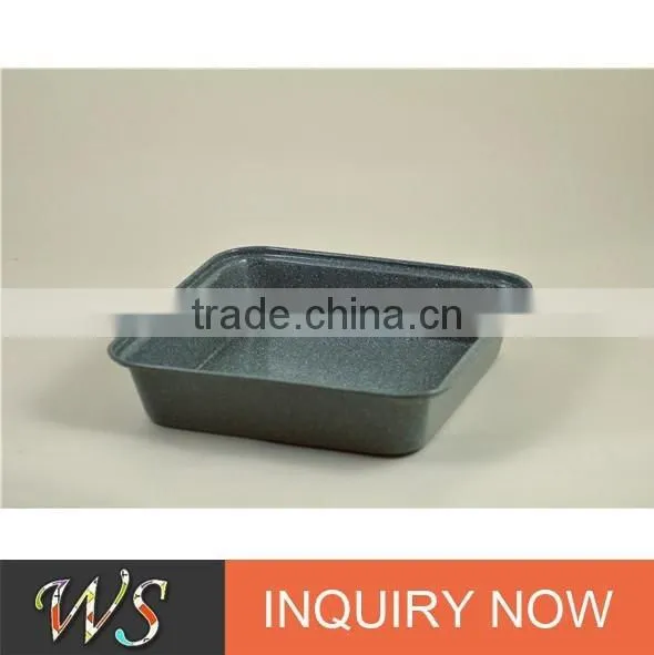 Imitation Stone Paint Rectangular Cake Pan photo-6