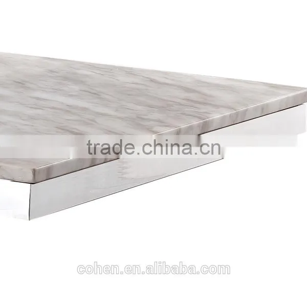 High Quality Coffee Center Table With Thick Stainless Steel Frame photo-3