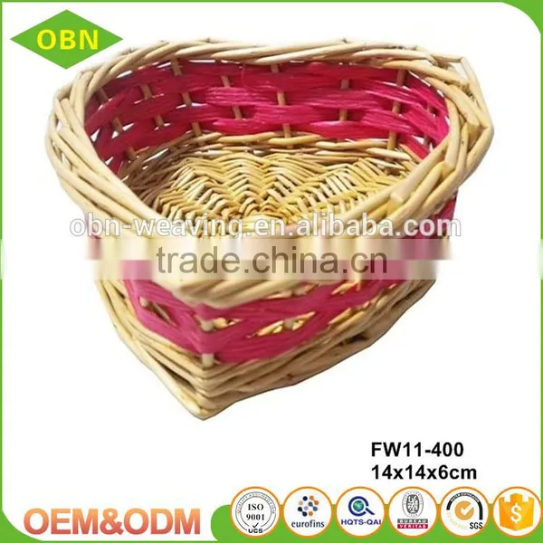 Handwoven Eco-friendly Heart Shape Wicker Gift Basket photo-3