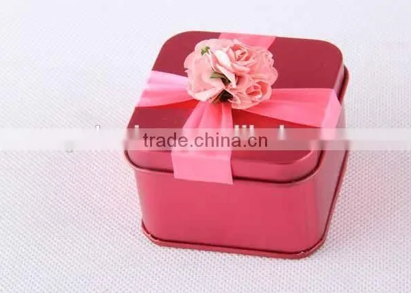 Square Metal With Rose Ribbon/gift Box photo-2
