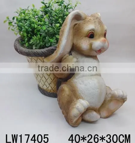 Modern Elegant Garden Yard Decor Animal Flower Pot Squirrel Plant Pot Resin Decoration photo-2