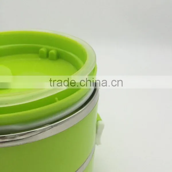 Round Shape Stainless Steel Takeaway Food Container With Handle photo-2