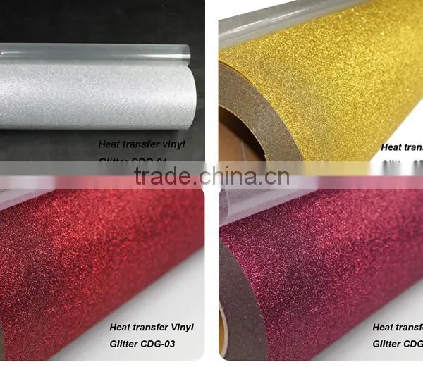 Glitter PU Textile Vinyl Heat Transfer Sheets photo-4