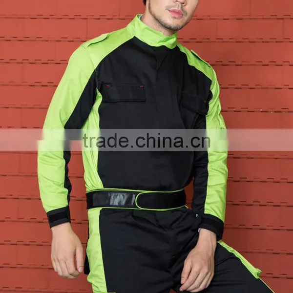 Unisex Color Contrast Autumn Winter Work Jacket 2 Pieces Uniform photo-5