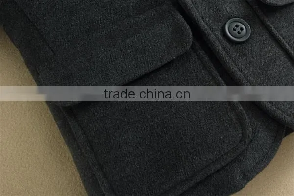 2015 Kids Boys Blazer Wollen Design Fashion Coat Wholesale Boys Coat MOM AND BAB Factory photo-4