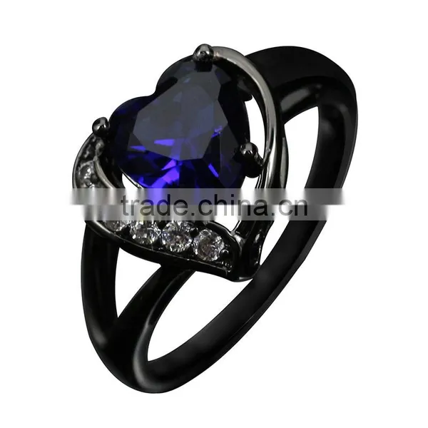 Cheap Wholesale S925 Silver Heart Design Opal Couple Ring for Valentine's Day photo-4