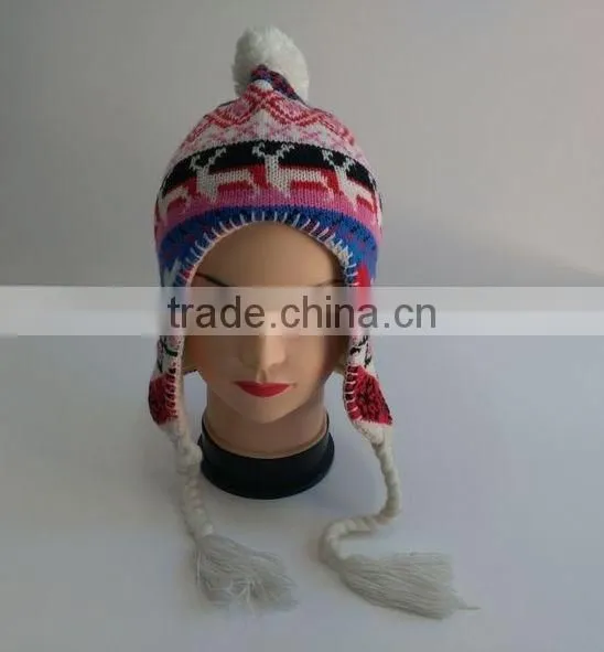 Knitted Beanie With Earmuffs,baby Beanie With Earflaps photo-3