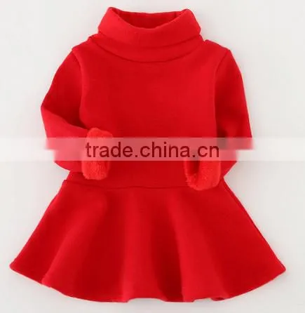 OEM Casual Latest Modern Baby Girl Winter One-Piece Dresses photo-2