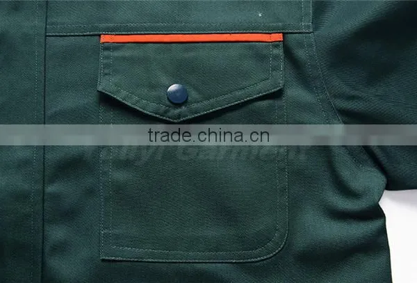 High Quality Green Long Sleeve Durable Working Uniforms photo-4