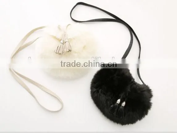 Fashionable Double Zip Closure Faux Fur Flap Ladies' Pattern Leather Handbag at Low Price Pink photo-3
