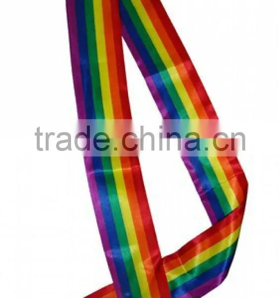 Satin LGBT Rainbow Sash - Gay Pride Parade Lesbian Pride Party Supplies
