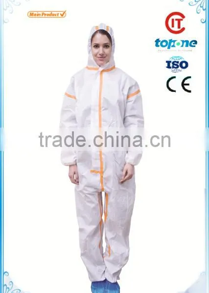 Disposable Plastic Breathable Microporous Film Coverall Waterproof Work in Winter photo-2