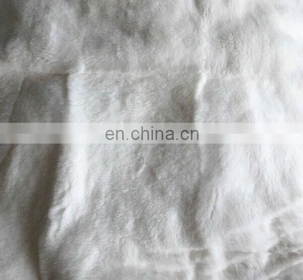 Factory Wholesale Thick and Soft Real Rabbit Fur Fabric photo-2