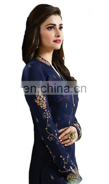 2017 Prachi Desai Straight Cut Salwar Kameez / Women Occasion Caual Party Wear Indian Ethnic Suits(salwar Kameez Suits) photo-2