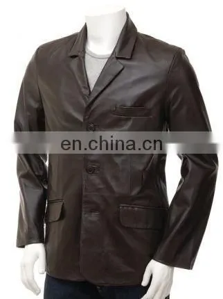 Men Leather Coat, Fashion Long Leather Coat for Men Keep Warm Winter Coat Wholesale 2017 photo-2