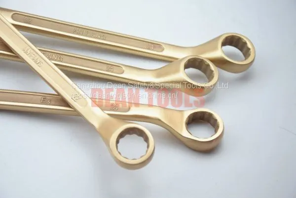Spark Proof Offset Wrench ,box End Double Two Sides Ring Spanner Aluminum Bronze Beryllium Bronze Safety Sparkless photo-2