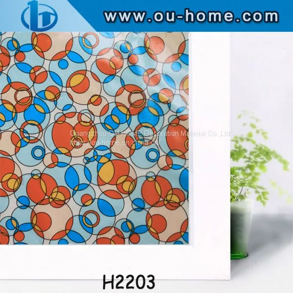 OUHOME PVC Film Manufacturer Color Stained PVC Static Window Film Plastic Vinyl Sticker photo-5