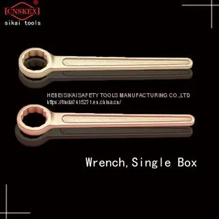 Safety Sparkless Explosion-proof Tool Explosion-proof Straight Handle Single Head Spanner is Made of Aluminum Bronze Beryllium photo-2