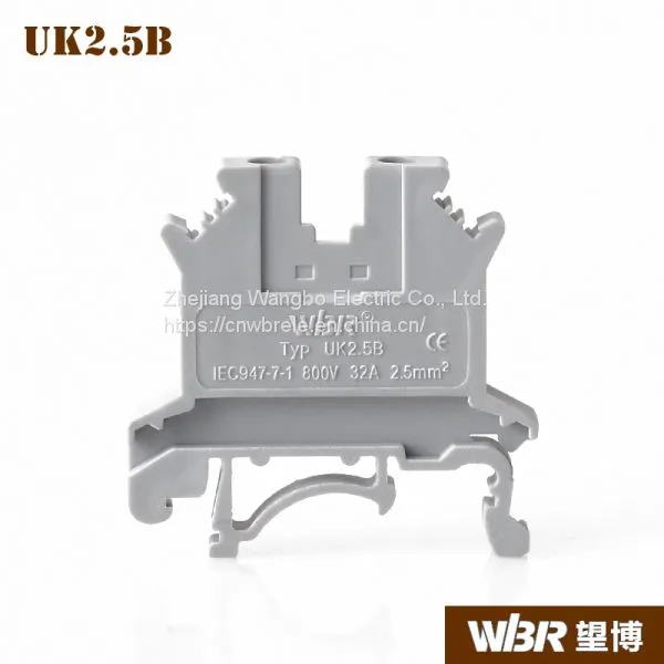 Din Rail Terminal Blocks UK2.5B Pure Copper Connector Screw Terminal Block photo-4