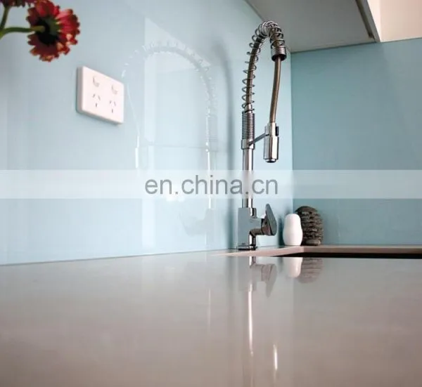 5mm 6mm Colorful Toughened Glass / Tempered Glass Wall Panels for Kitchen Splashback photo-4