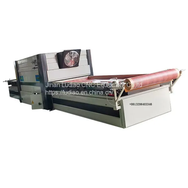 Two Tables Automatic Pvc Foil Vacuum Membrane Hot Press Laminating Machine for Wood Cabinet