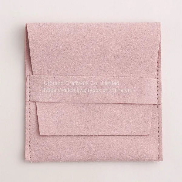 Manufacturer Makes Jewelry Storage Bag, Ring Earring Jewelry Packaging Bag, Suede Leather Super Fiber Flap Bag photo-5