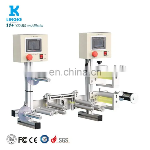 New Design Rotational Speed 0-500Rpm/Min Semi-Automatic Double Film Winding Machine Roll Of Film For Ultrasonic Welding Machine photo-3