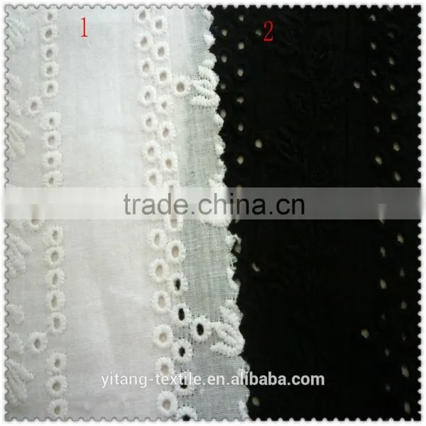 Black Big Flower Embroidered Fabric photo-3