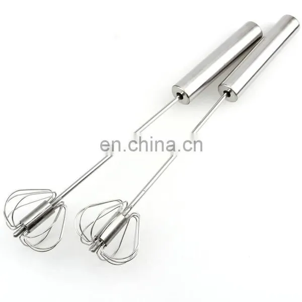 Custom Mini Rotary Stainless Steel Rotating Egg Whisk photo-4