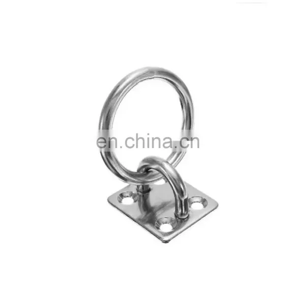 JRSGS Customized High Quality 304/316 Stainless Steel Marine Grade Hardware Square Eye Plate With Ring photo-5