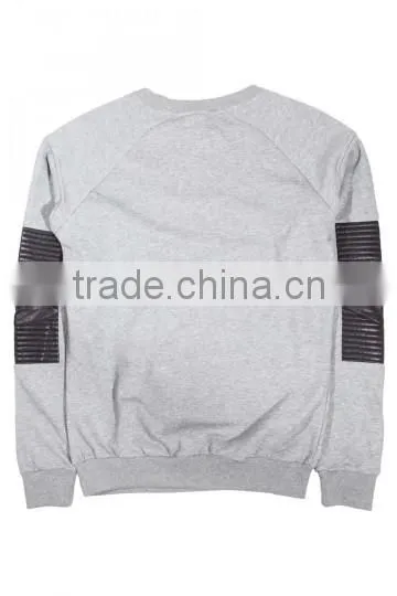 Sweatshirt With Patch/custom Design Sweatshirt With Patch/skin Fitted Leather Patch Sweatshirt photo-3