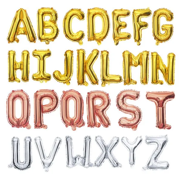 16Inch Letter Balloons Foil Mylar Ballon Alphabet T (A-Z) for Wedding Birthday Bridal Shower Anniversary Celebration photo-6