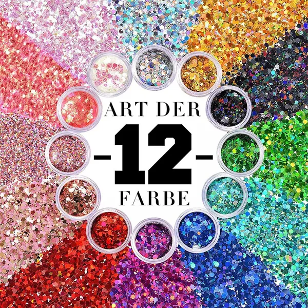 Glitter Powder/ Gold and Silver Powder/ Silver Glitter Powder/Scallion Powder/Carnival Makeup Products photo-4