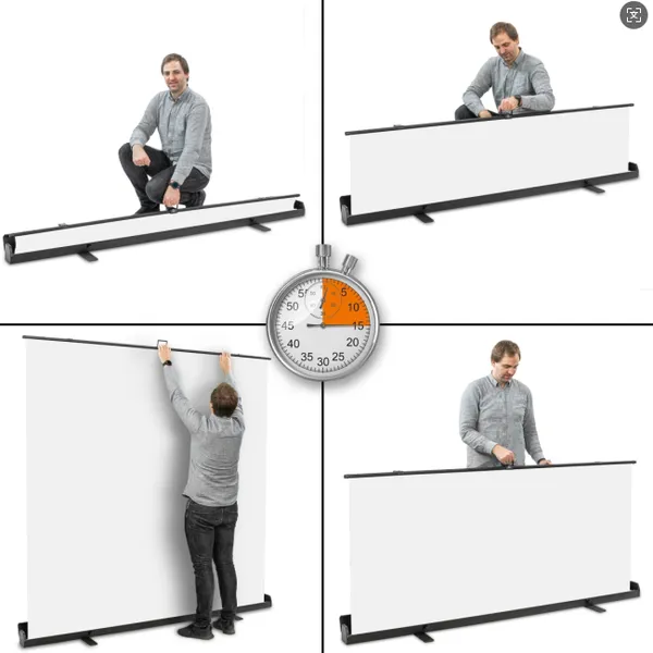 75Inch Indoor and Outdoor Portable Projector Screen With Stand for Movie,Office Presentations Projection Screen With Tripod photo-3