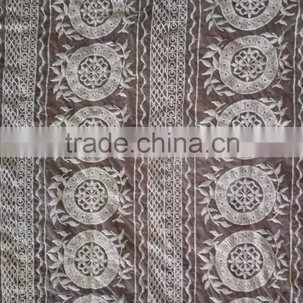 Wholesale Garment Accessory Glass Yarn Embroidery Cotton Lace Fabric photo-4