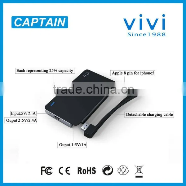 Portable Cell Phone Charger 8000mah Power Bank Charger Plates Wholesale for Blackberry Iph5/iph4 Samsung Htc ROHS CE FCC