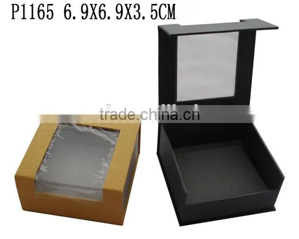 P1163 Windowed Cardboard Velvet Lining Watch Box photo-4