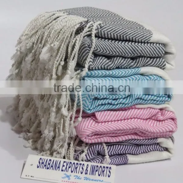 Thick Cotton Peshtemal Turkish Face Bath Towel Beach Towel Hammam Fouta photo-5