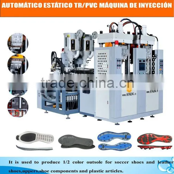 1/2 Color 2 Station Pvc tr Sport Sole Making Machine With Servo Motor photo-2