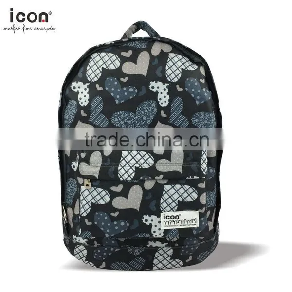 Colorful Flower Pattern 600d Polyester Backpack photo-5